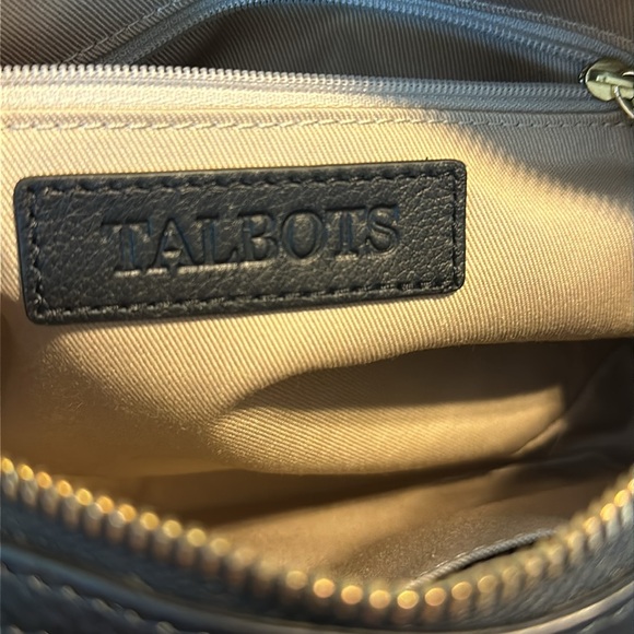 Talbots Calf Hair Leopard Print & Black Pebble Leather Crossbody Never Been Used - Picture 5 of 7